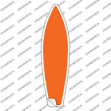 Orange Solid Novelty Surfboard Sticker Decal