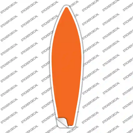 Orange Solid Novelty Surfboard Sticker Decal
