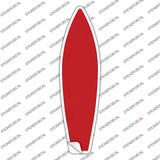 Red Solid Novelty Surfboard Sticker Decal