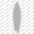 Gray Solid Novelty Surfboard Sticker Decal