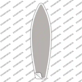 Gray Solid Novelty Surfboard Sticker Decal