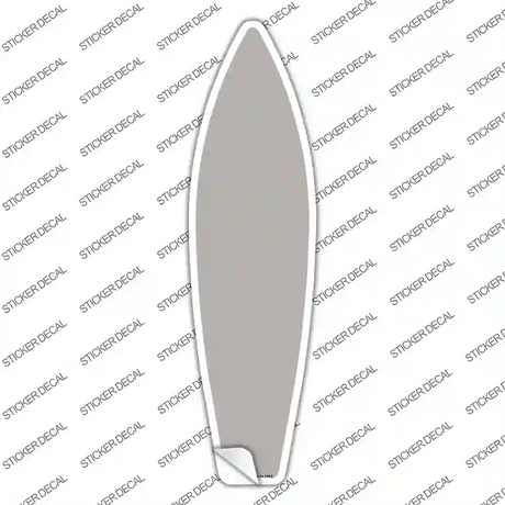 Gray Solid Novelty Surfboard Sticker Decal