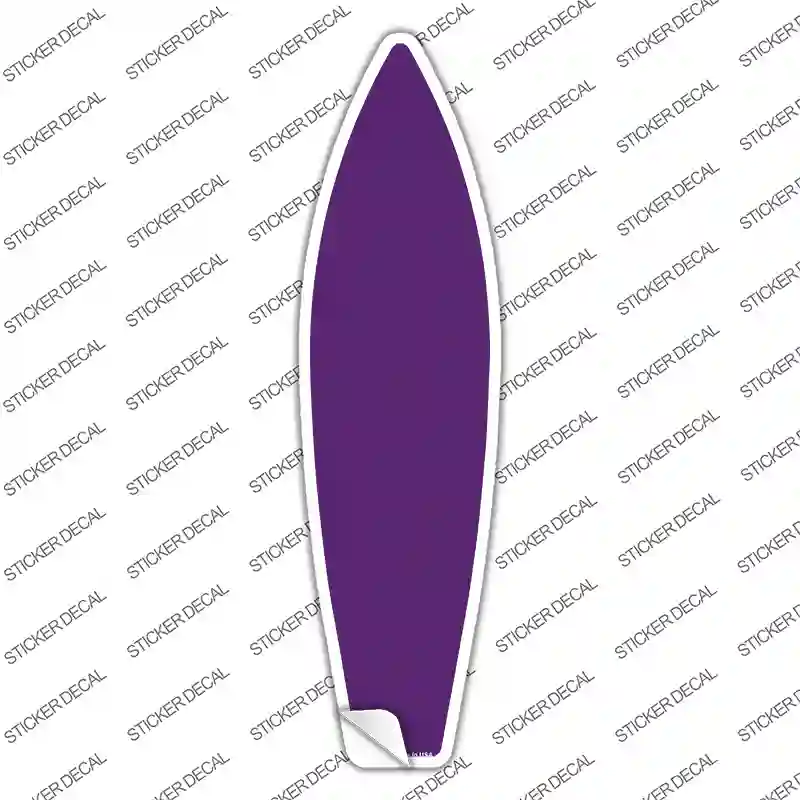 Purple Solid Novelty Surfboard Sticker Decal