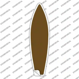 Brown Solid Novelty Surfboard Sticker Decal