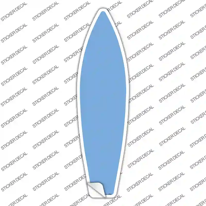 Light Blue Solid Novelty Surfboard Sticker Decal