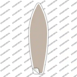 Tan Solid Novelty Surfboard Sticker Decal
