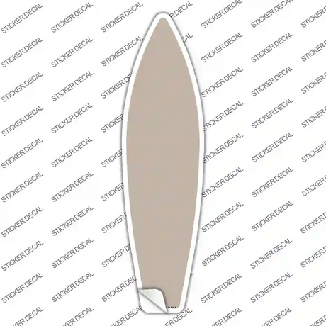 Tan Solid Novelty Surfboard Sticker Decal