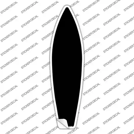 Black Solid Novelty Surfboard Sticker Decal