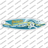 Beach Novelty Surfboard Sticker Decal
