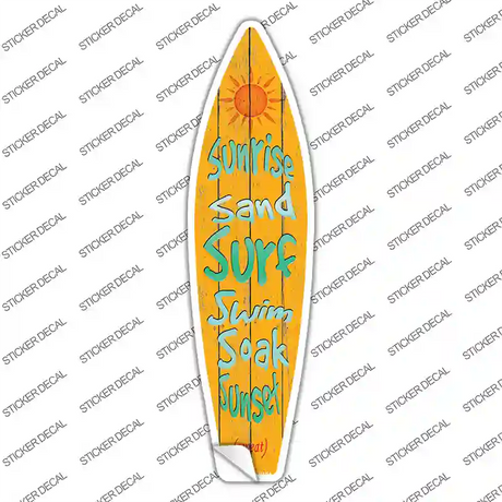 Sunrise Novelty Surfboard Sticker Decal
