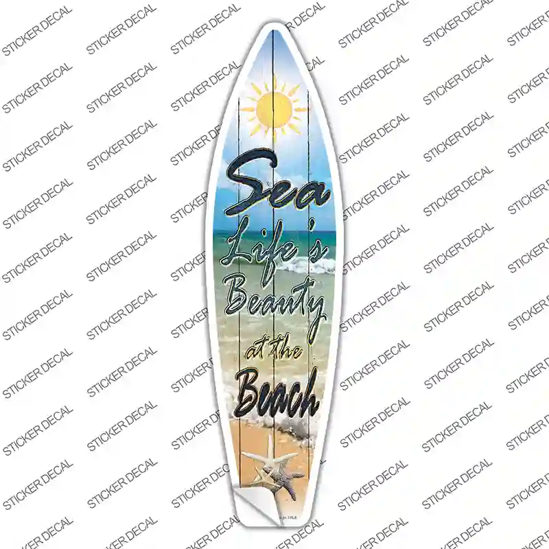 Beach Sea Life Novelty Surfboard Sticker Decal