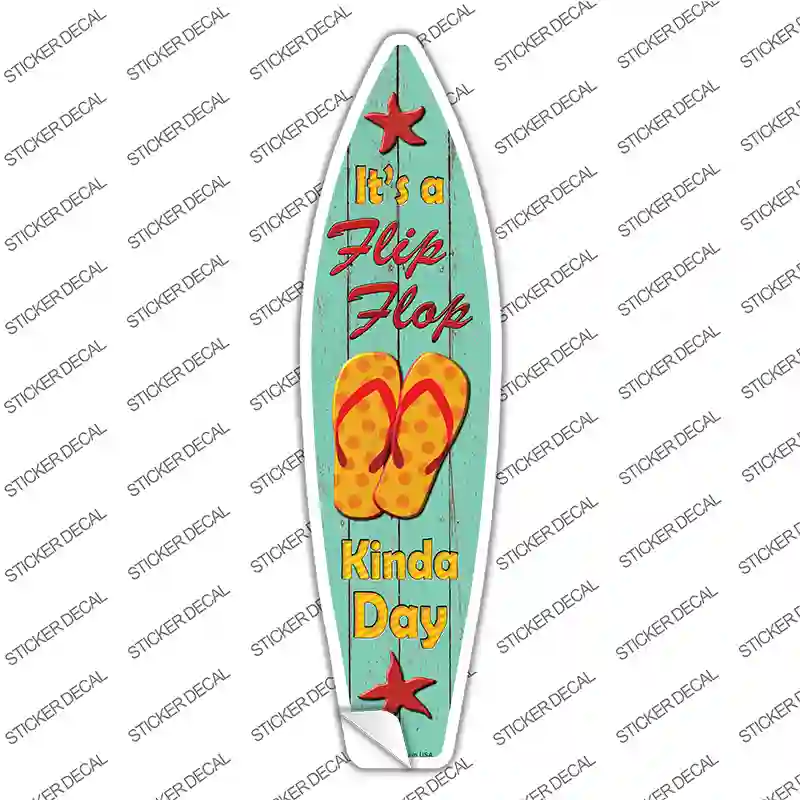 Flip Flop Day Novelty Surfboard Sticker Decal