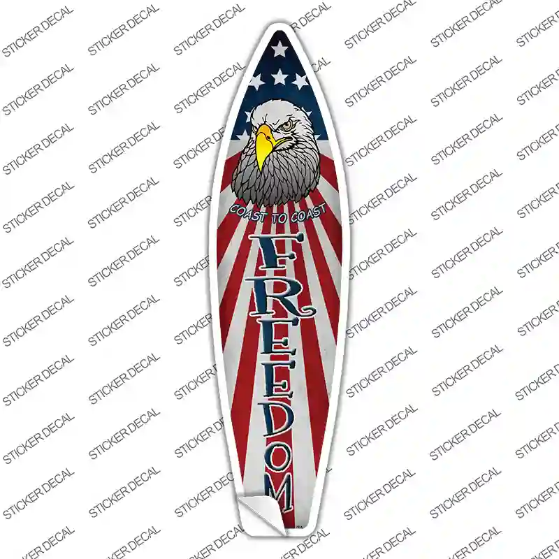 Freedom Novelty Surfboard Sticker Decal