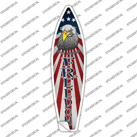 Freedom Novelty Surfboard Sticker Decal