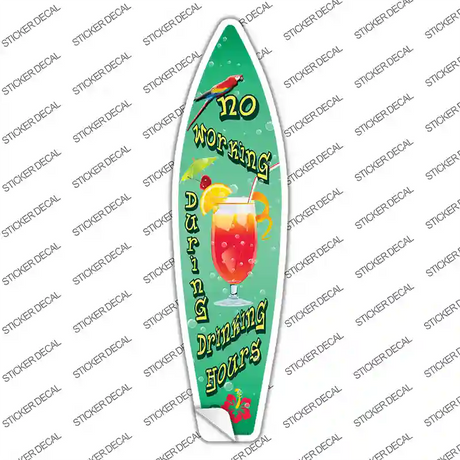 Drinking Hours Novelty Surfboard Sticker Decal