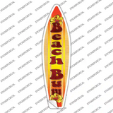 Beach Bum Novelty Surfboard Sticker Decal