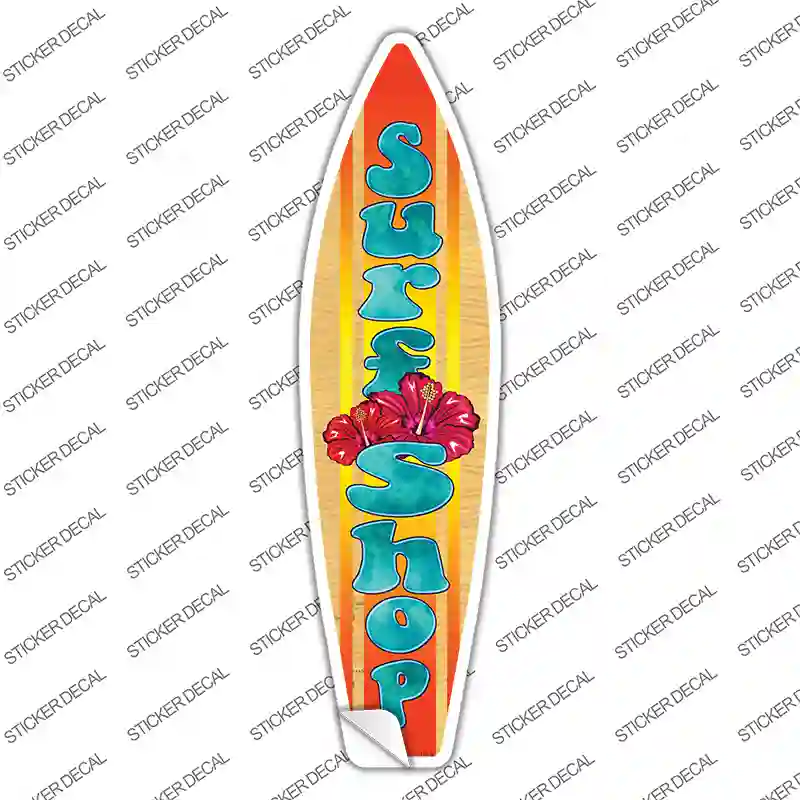 Surf Shop Novelty Surfboard Sticker Decal