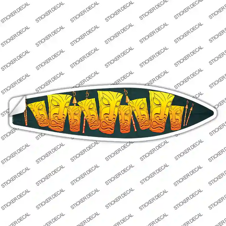 Tiki Novelty Surfboard Sticker Decal