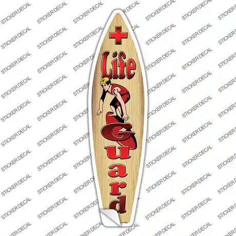 Life Guard On Surfboard Novelty Surfboard Sticker Decal
