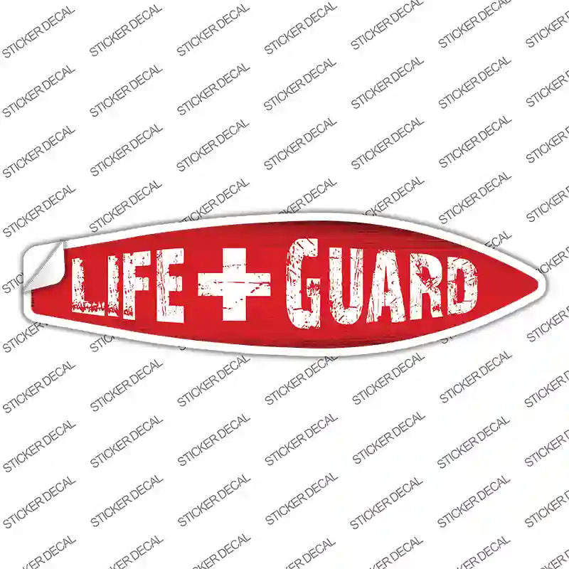 Life Guard Novelty Surfboard Sticker Decal