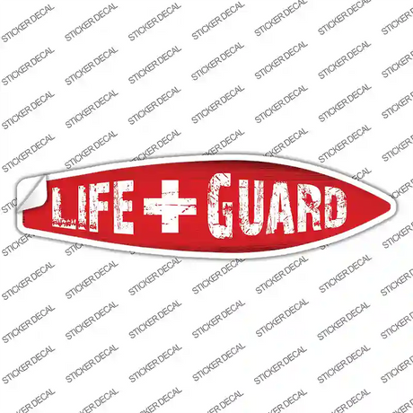 Life Guard Novelty Surfboard Sticker Decal
