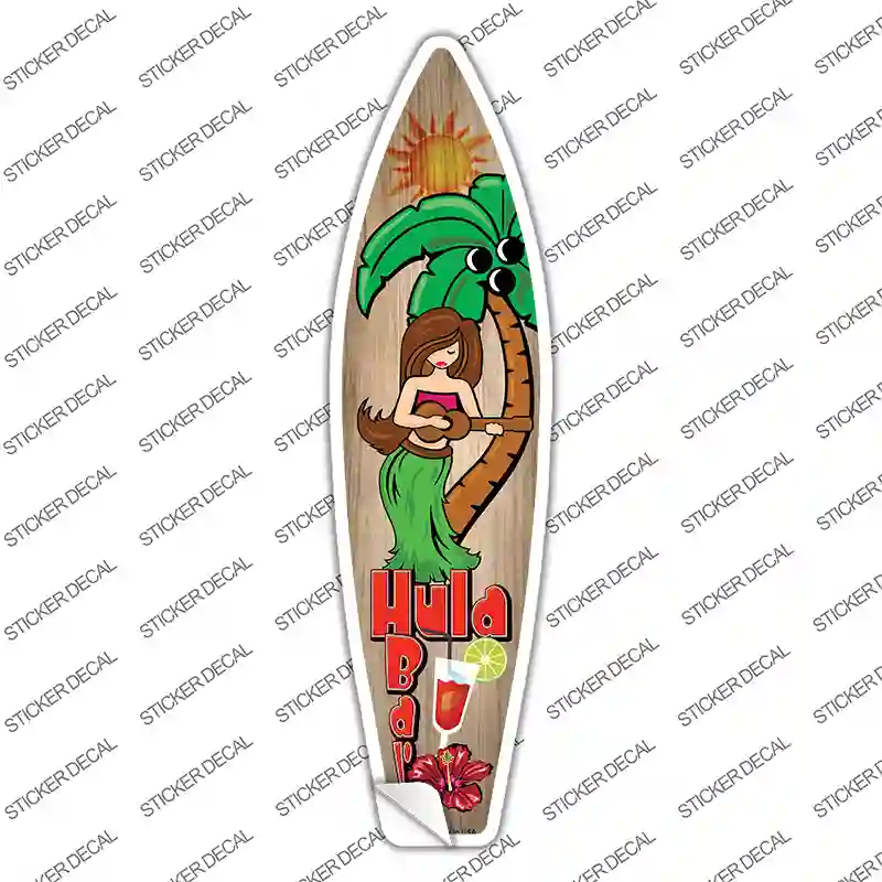 Hula Bar Novelty Surfboard Sticker Decal