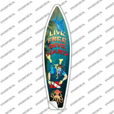 Live Free Dive Hard Novelty Surfboard Sticker Decal