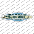 Beach Rules Relax Novelty Surfboard Sticker Decal