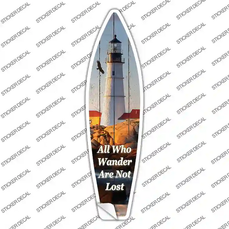 All Who Wander Not Lost Novelty Surfboard Sticker Decal
