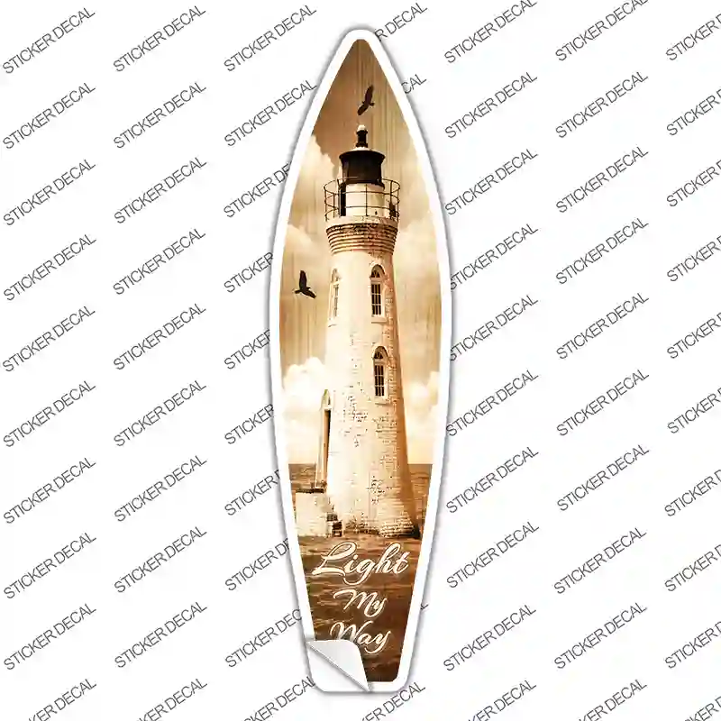 Light My Way Novelty Surfboard Sticker Decal