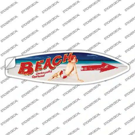 Beach Swimsuit Optional Novelty Surfboard Sticker Decal