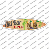 Tiki Bar Open Novelty Surfboard Sticker Decal