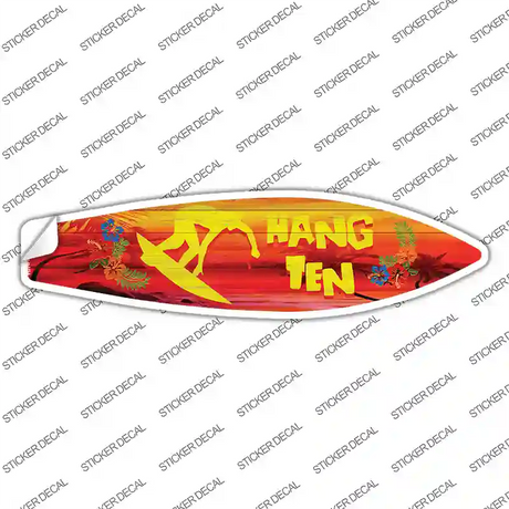 Hang Ten Surfing Novelty Surfboard Sticker Decal