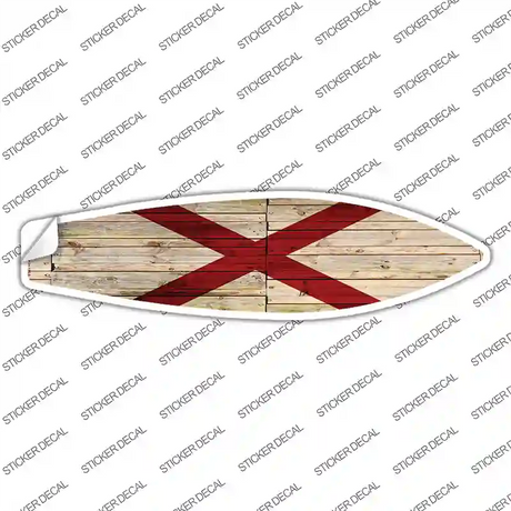 Alabama State Flag Novelty Surfboard Sticker Decal