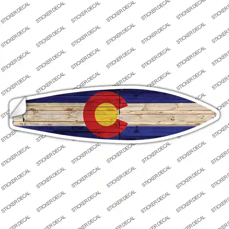 Colorado State Flag Novelty Surfboard Sticker Decal