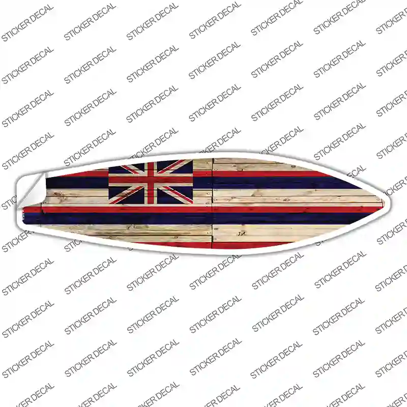 Hawaii State Flag Novelty Surfboard Sticker Decal