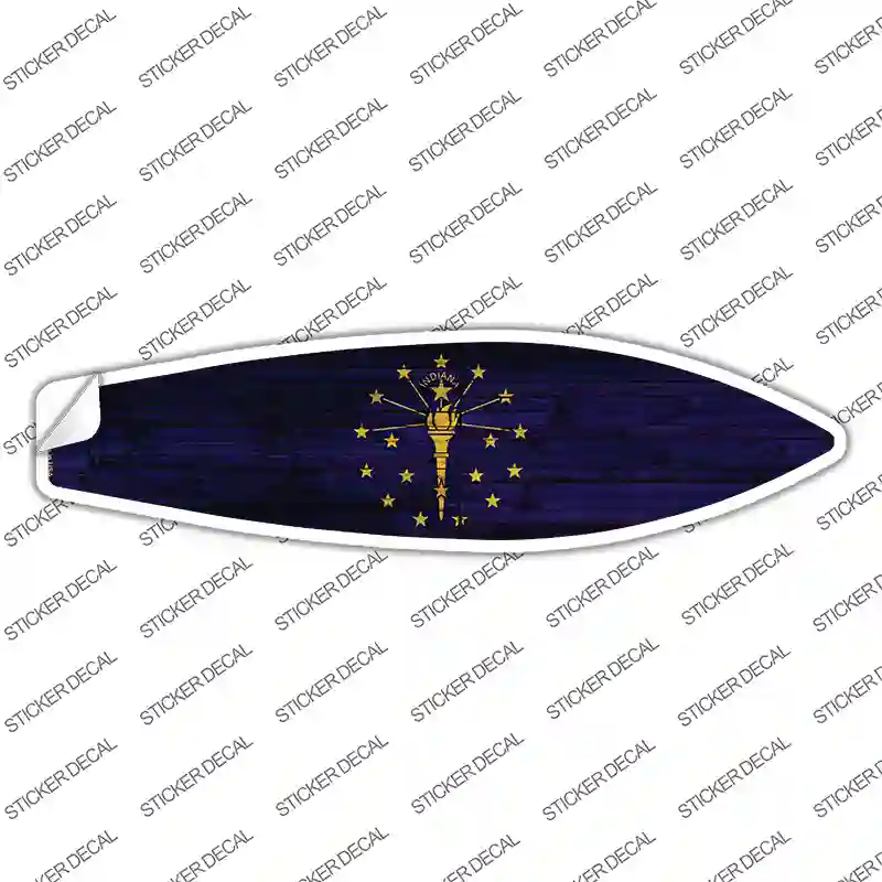 Indiana State Flag Novelty Surfboard Sticker Decal