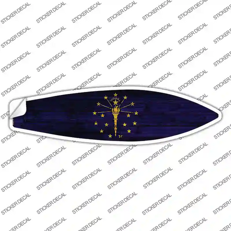 Indiana State Flag Novelty Surfboard Sticker Decal