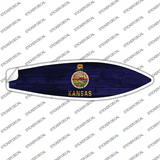Kansas State Flag Novelty Surfboard Sticker Decal