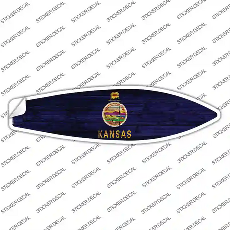 Kansas State Flag Novelty Surfboard Sticker Decal