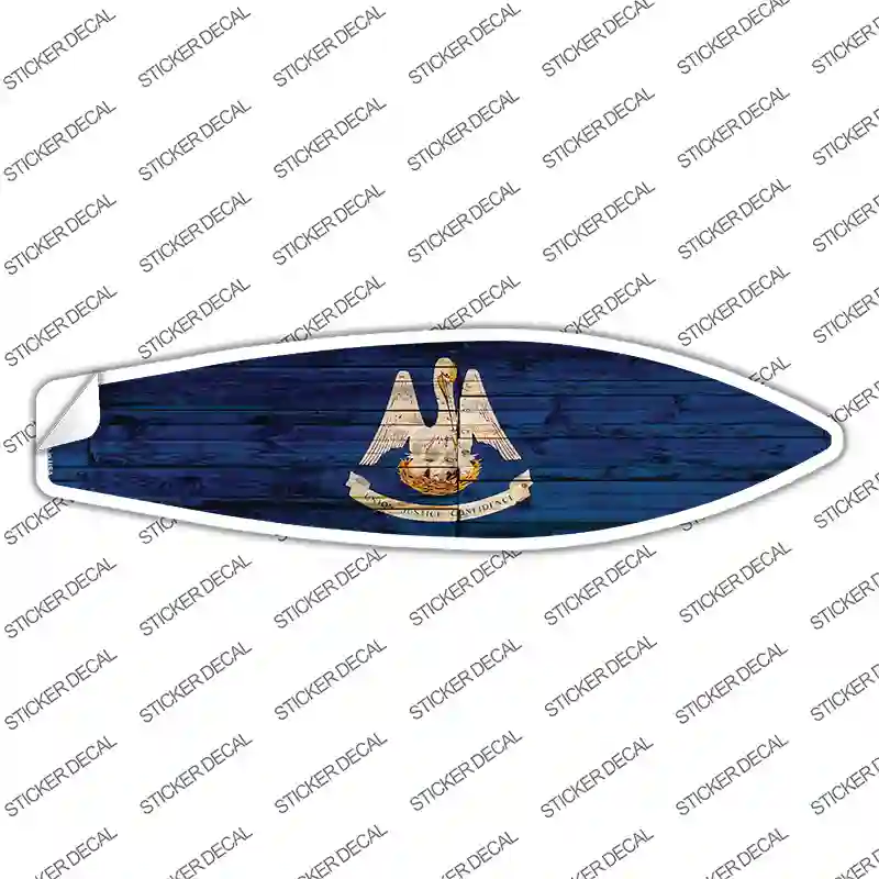 Louisiana State Flag Novelty Surfboard Sticker Decal