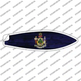 Maine State Flag Novelty Surfboard Sticker Decal