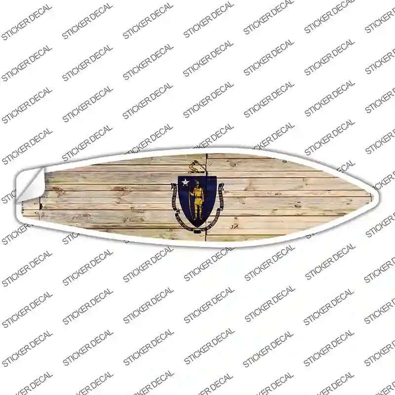 Massachusetts State Flag Novelty Surfboard Sticker Decal