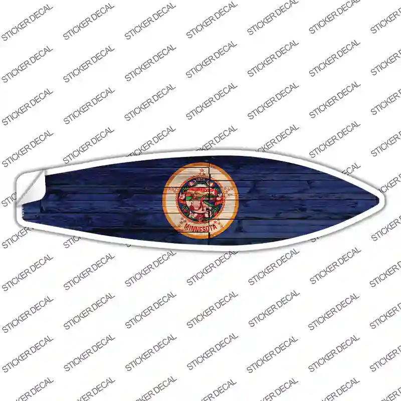 Minnesota State Flag Novelty Surfboard Sticker Decal
