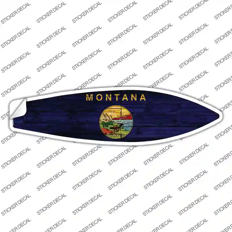 Montana State Flag Novelty Surfboard Sticker Decal