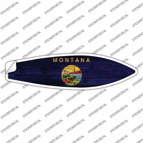 Montana State Flag Novelty Surfboard Sticker Decal