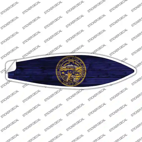 Nebraska State Flag Novelty Surfboard Sticker Decal