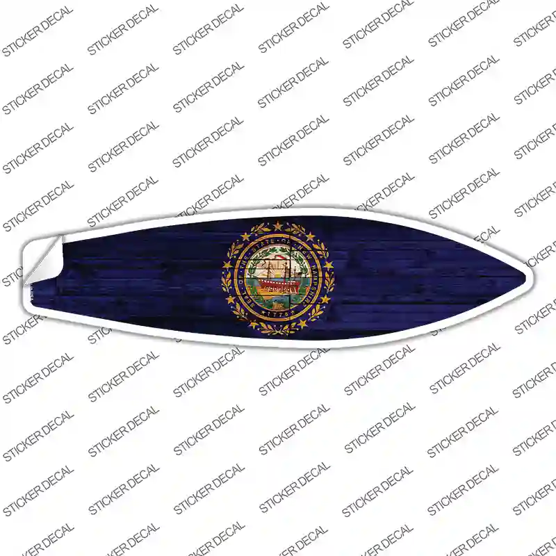New Hampshire State Flag Novelty Surfboard Sticker Decal
