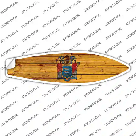 New Jersey State Flag Novelty Surfboard Sticker Decal