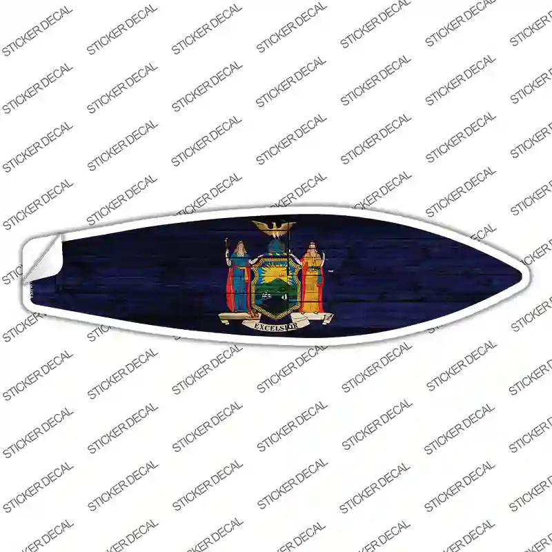 New York State Flag Novelty Surfboard Sticker Decal